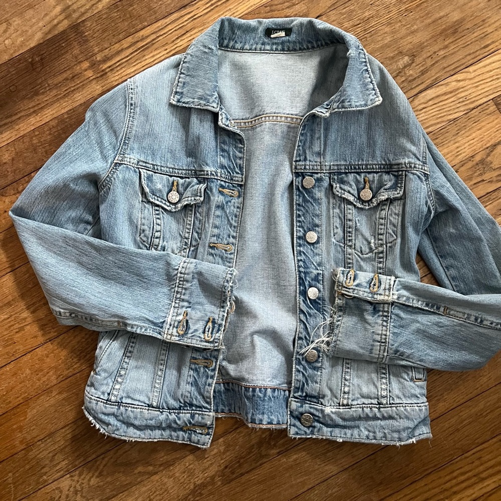 J.Crew Distressed Jean Jacket